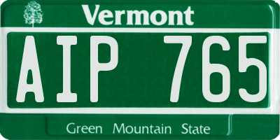 VT license plate AIP765