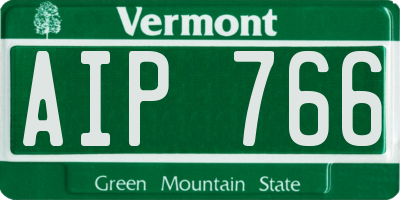 VT license plate AIP766