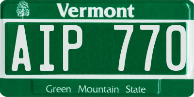 VT license plate AIP770
