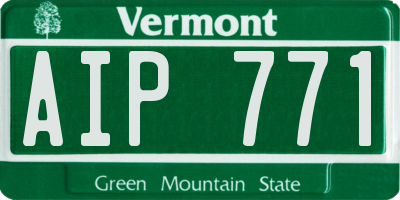 VT license plate AIP771