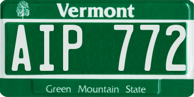 VT license plate AIP772