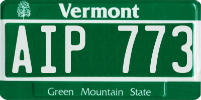 VT license plate AIP773