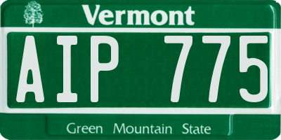 VT license plate AIP775