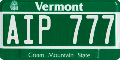 VT license plate AIP777