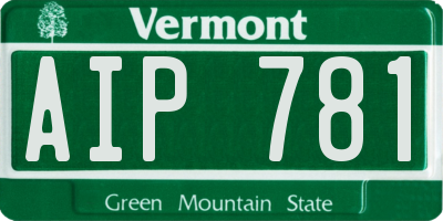 VT license plate AIP781