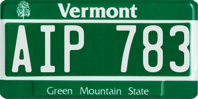VT license plate AIP783