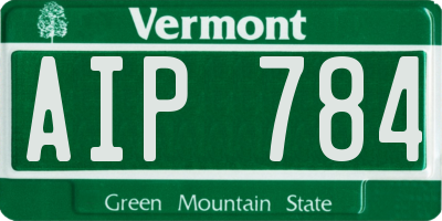 VT license plate AIP784
