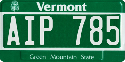 VT license plate AIP785