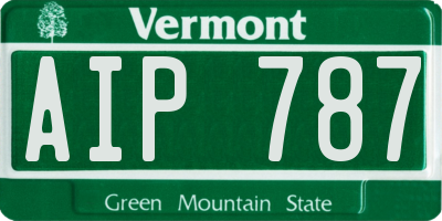 VT license plate AIP787