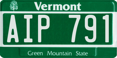 VT license plate AIP791
