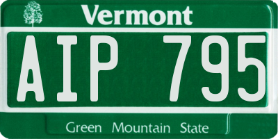 VT license plate AIP795