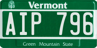 VT license plate AIP796