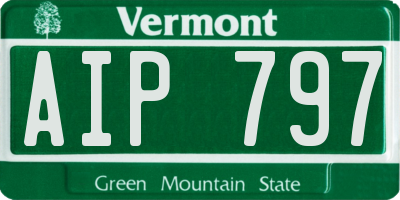 VT license plate AIP797
