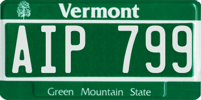 VT license plate AIP799