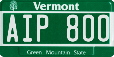 VT license plate AIP800