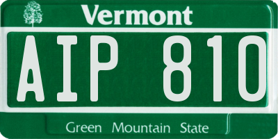 VT license plate AIP810