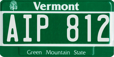VT license plate AIP812
