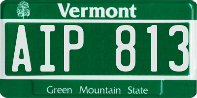 VT license plate AIP813