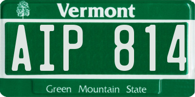 VT license plate AIP814