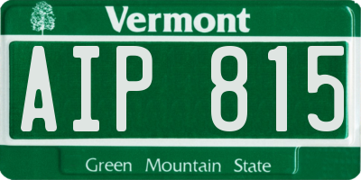 VT license plate AIP815