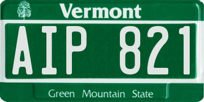 VT license plate AIP821