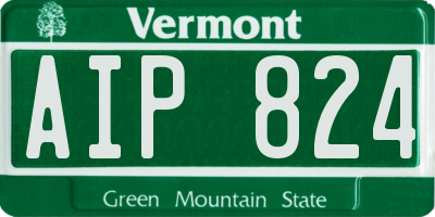 VT license plate AIP824