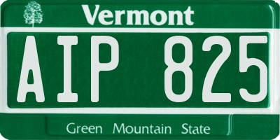 VT license plate AIP825