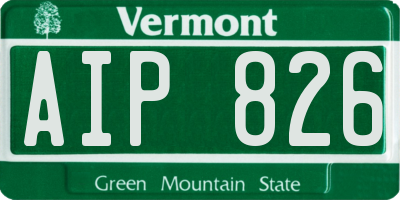 VT license plate AIP826