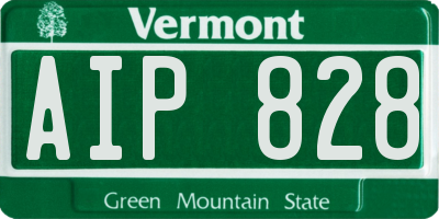 VT license plate AIP828