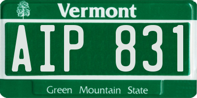 VT license plate AIP831