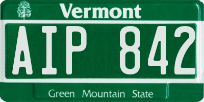 VT license plate AIP842