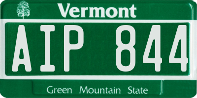 VT license plate AIP844