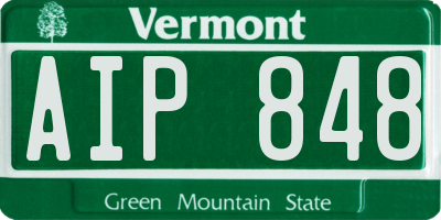 VT license plate AIP848