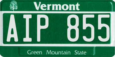 VT license plate AIP855