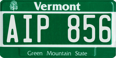 VT license plate AIP856