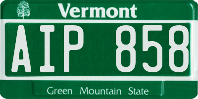 VT license plate AIP858