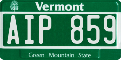 VT license plate AIP859