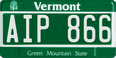 VT license plate AIP866
