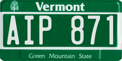 VT license plate AIP871