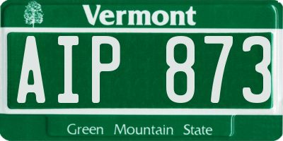 VT license plate AIP873