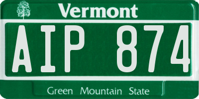 VT license plate AIP874