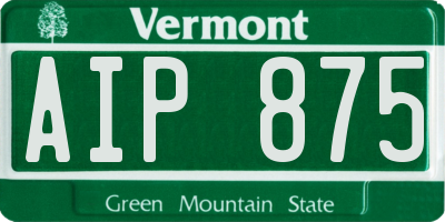 VT license plate AIP875