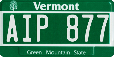 VT license plate AIP877