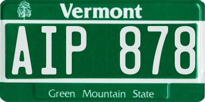VT license plate AIP878