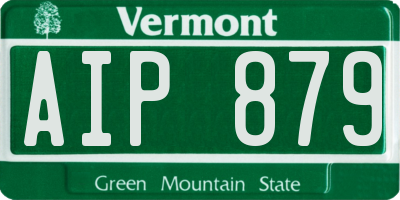 VT license plate AIP879