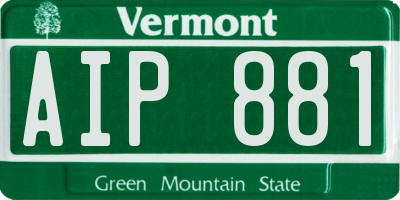VT license plate AIP881