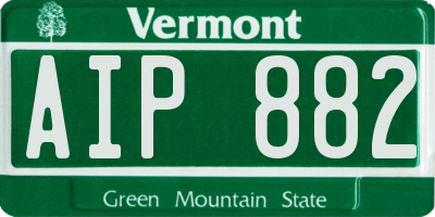 VT license plate AIP882