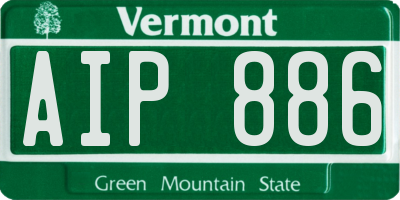VT license plate AIP886