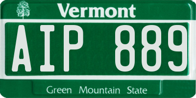 VT license plate AIP889