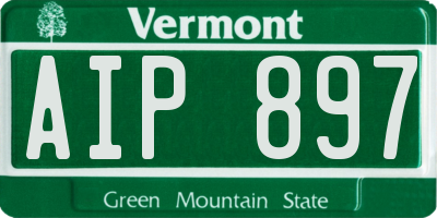 VT license plate AIP897